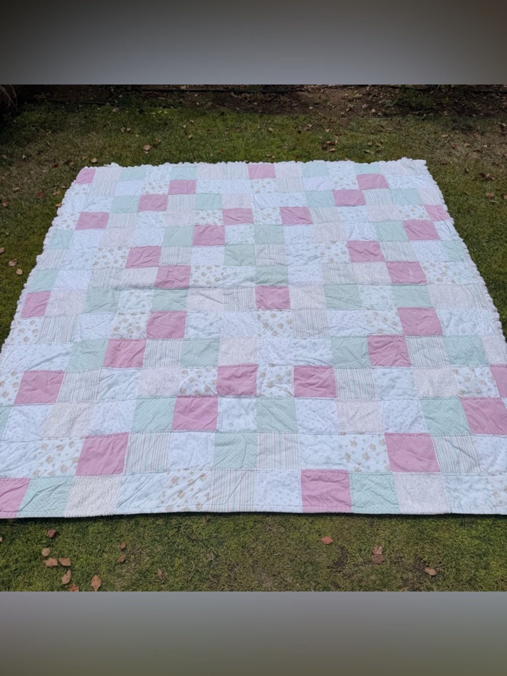 Simply Shabby Chic Floral Patchwork Reversible Quilt Velvet Chenille F/Q HTF GUC